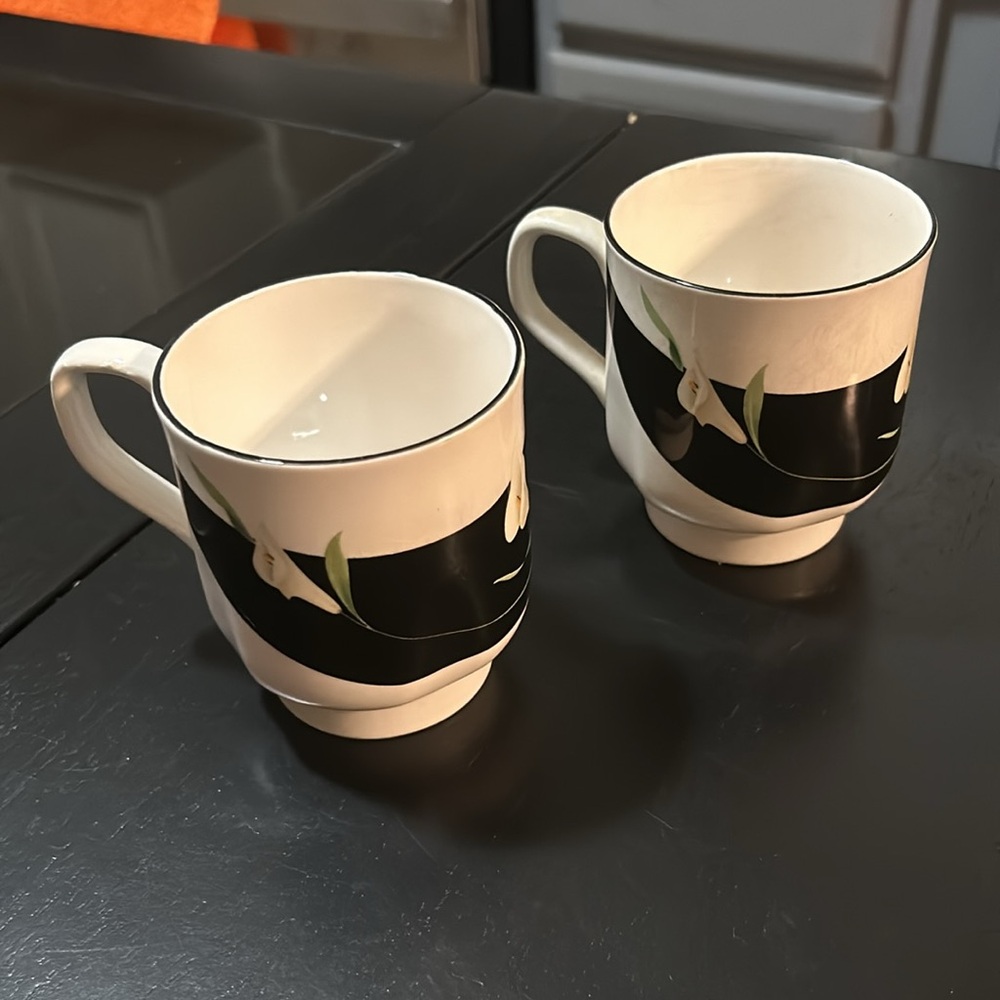 Vintage Sango Quadrille 2 Korean Tea Cups - Picture 3 of 8